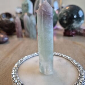 Natural Fluorite Crystal Point Obelisk Tower #M